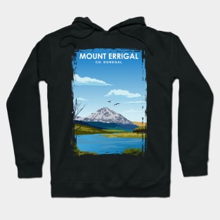 Mount Errigal Travel Poster Donegal Ireland Hoodie